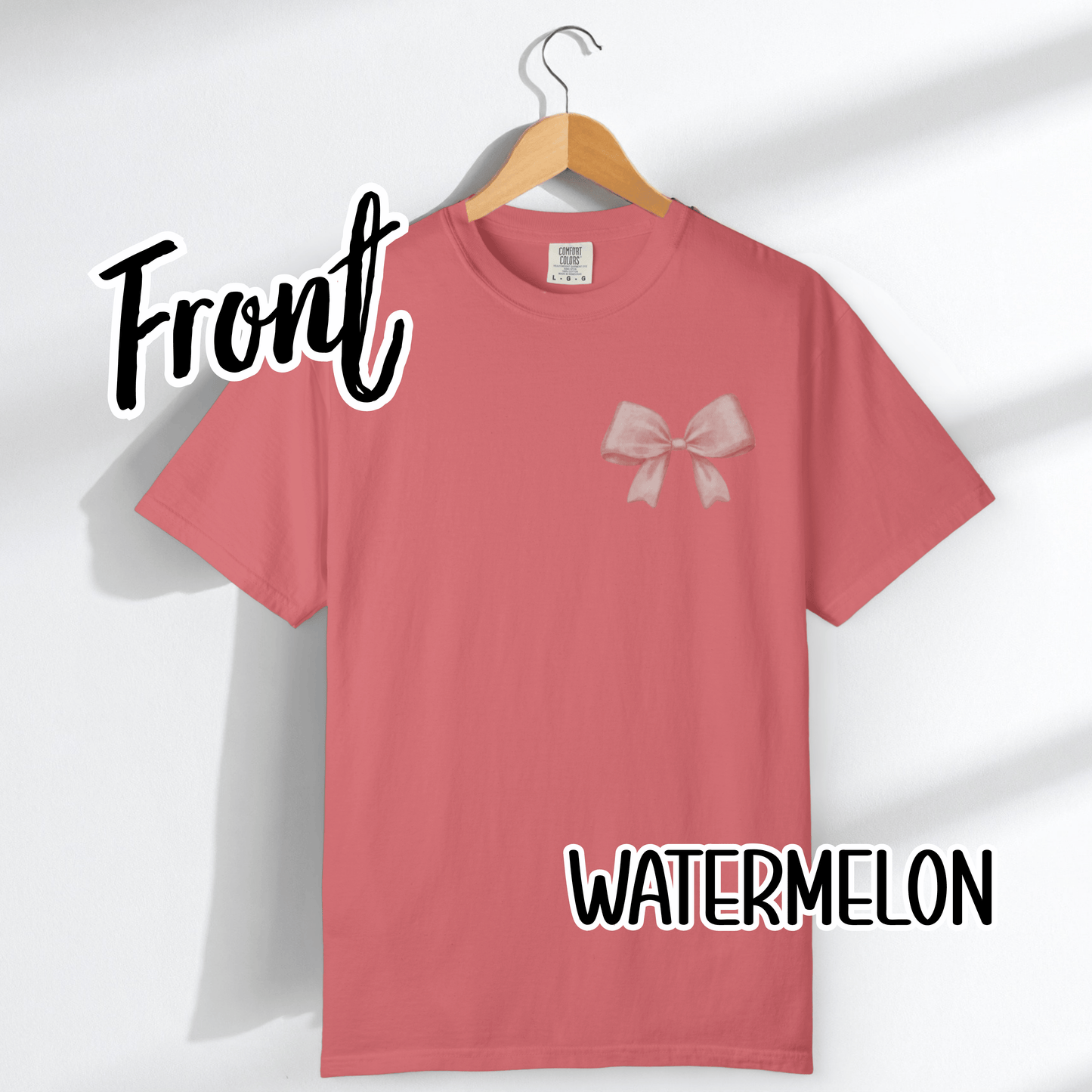 Grace Upon Grace Scripture with Pastel Pink Bow Tshirt • Girly Boutique Style for Moms • Feminine Faith Aesthetic Tee