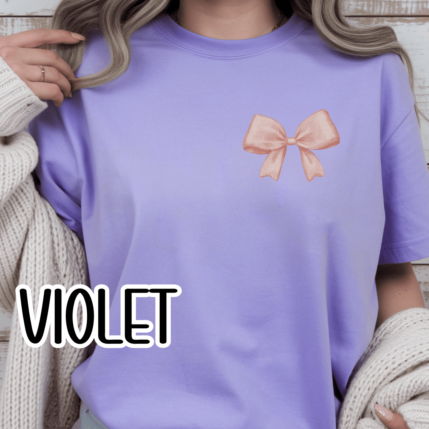 Grace Upon Grace Scripture with Pastel Pink Bow Tshirt • Girly Boutique Style for Moms • Feminine Faith Aesthetic Tee