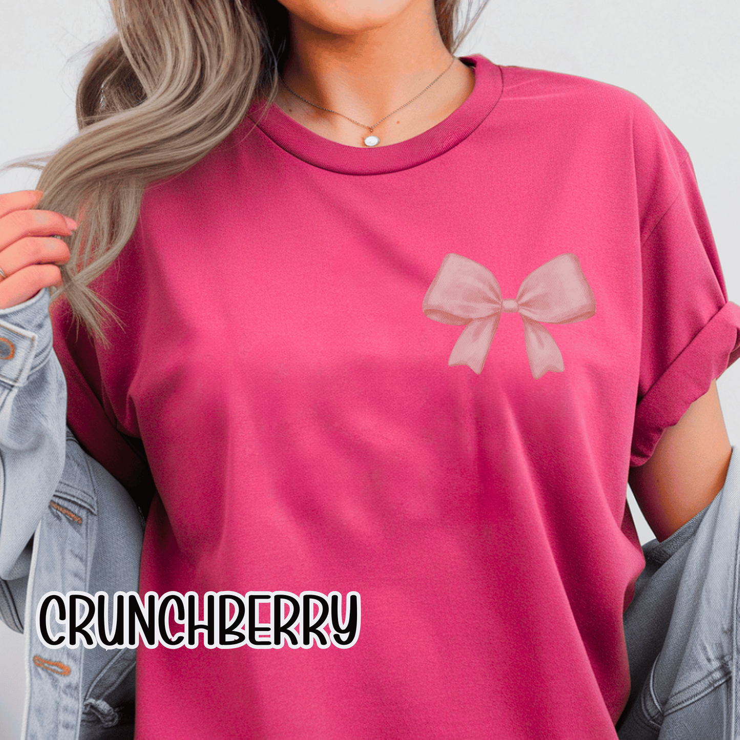 Grace Upon Grace Scripture with Pastel Pink Bow Tshirt • Girly Boutique Style for Moms • Feminine Faith Aesthetic Tee
