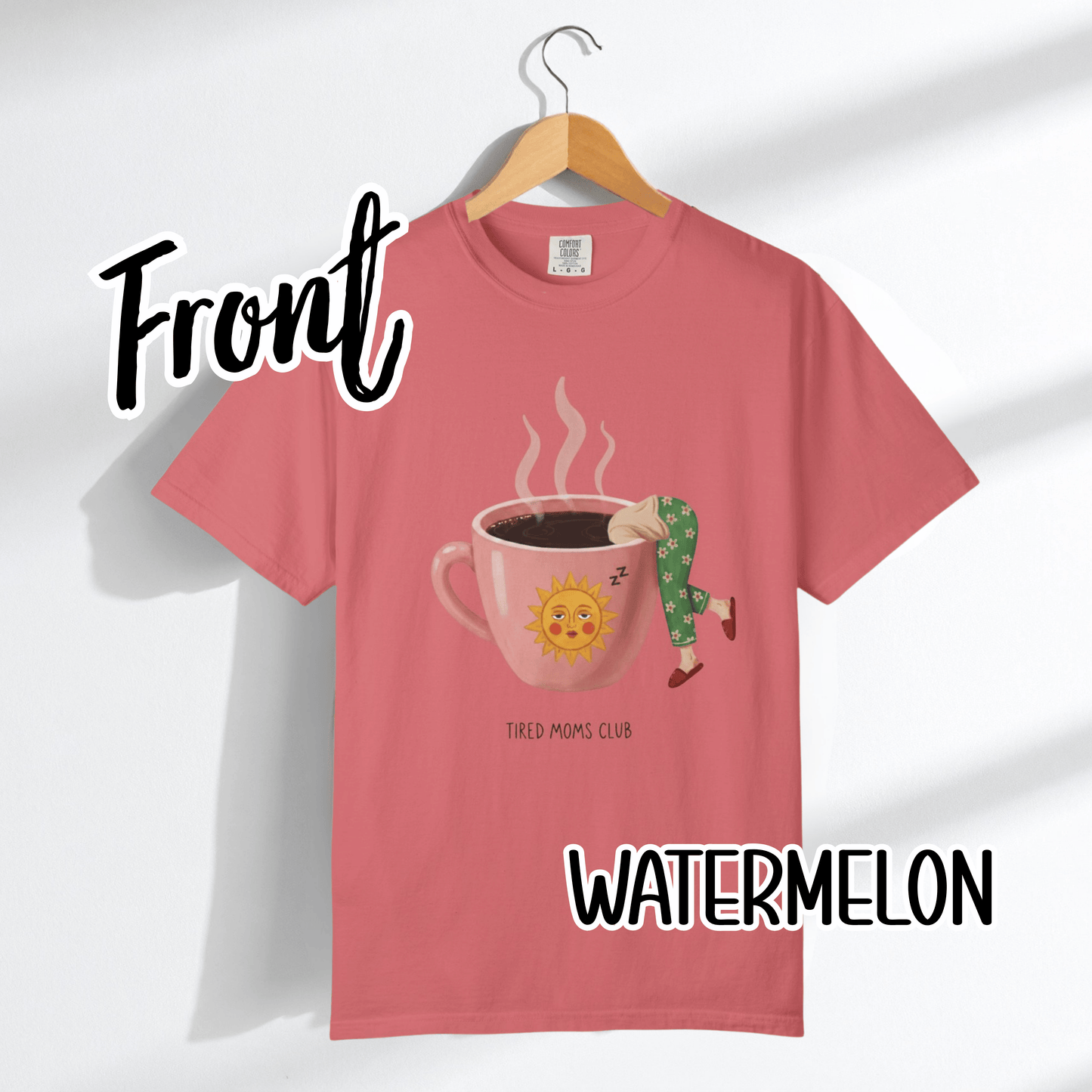 Tired Moms Club Coffee Tee • Funny Exhausted Mom Tshirt • Relatable Vintage Retro Overstimulated Motherhood
