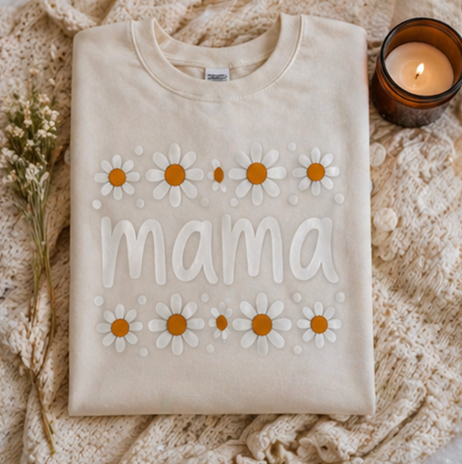 Retro Daisy Mama Crewneck • Floral Mama Sweatshirt • Cozy Motherhood Gift • Boutique Mom Pullover