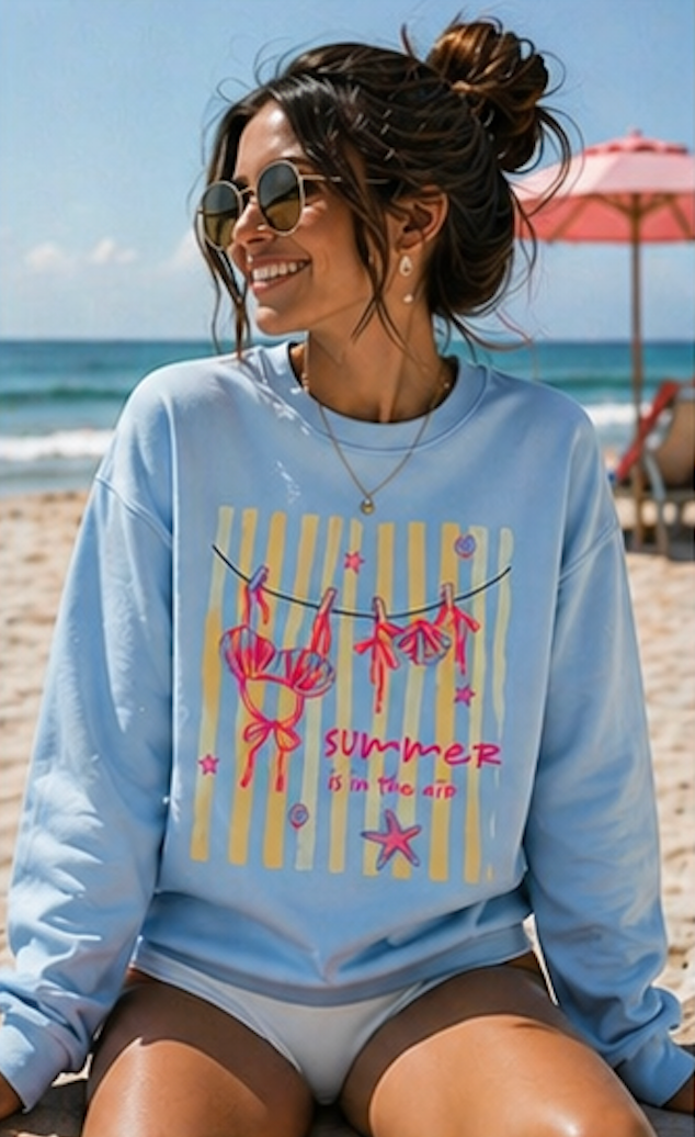 Summer Is In The Air Shirt • Beach Vacation Graphic Tee • Bikini Summer Shirt • Coastal Vacation Outfit