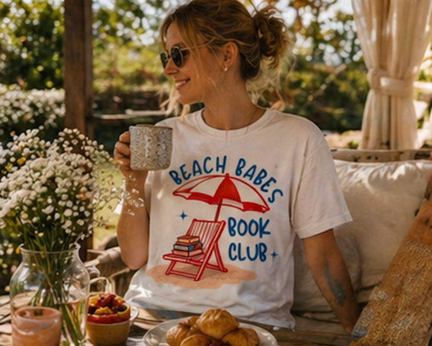 Beach Babes Book Club Sweatshirt • Beach Reader Crewneck • Coastal Summer Book Lover Pullover