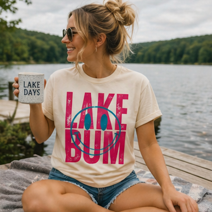 Lake Bum Sweatshirt • Summer Lake Crewneck • Lake Life Mom Sweatshirt • Beach Vacation Pullover • Coastal Crewneck