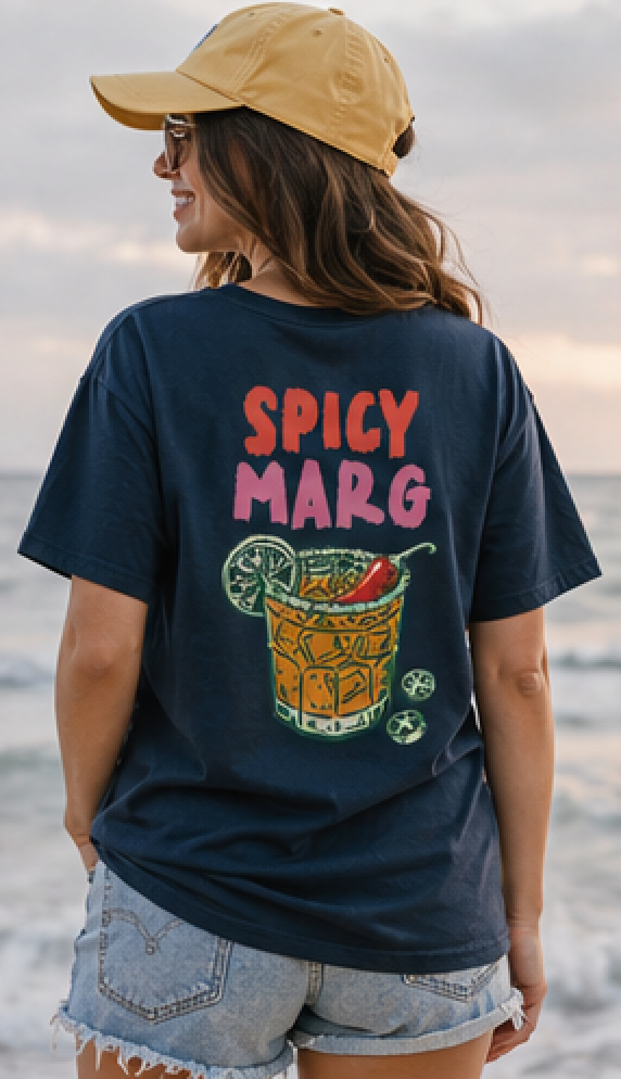 Spicy Marg Sweatshirt • Margarita Summer Crewneck • Girls Night Vacation Sweatshirt • Beach Fiesta Pullover