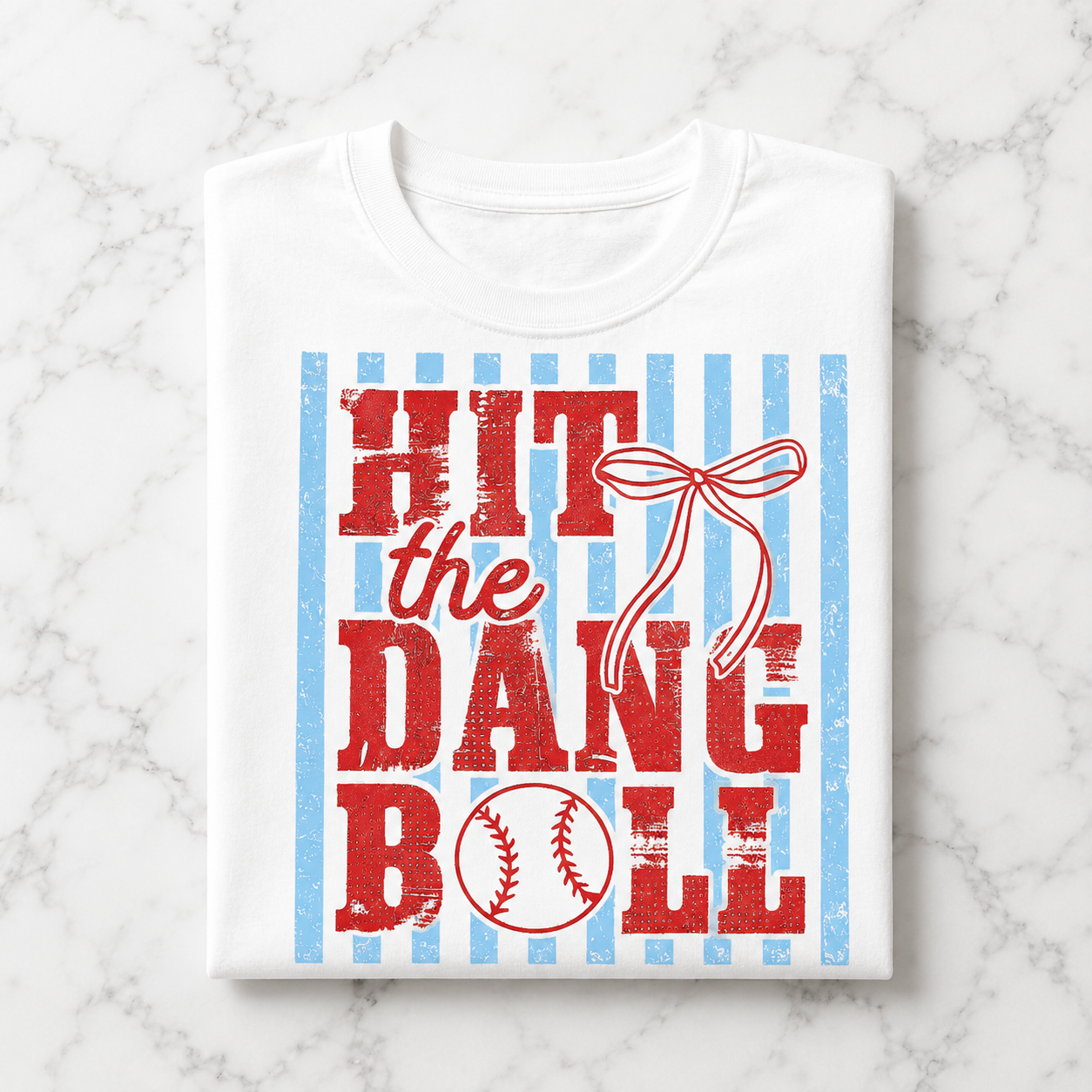 Hit the Dang Ball Tee • Funny Baseball Shirt • Baseball Game Day Shirt • Softball Mom Tee • Comfort Colors Baseball Tee • Sports Mom Shirt