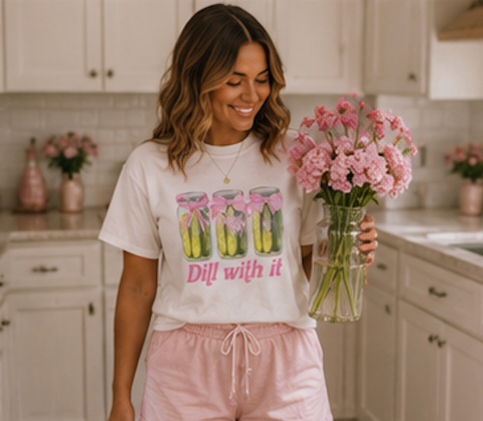 Dill With It Sweatshirt — Funny Pickle Jar Crewneck