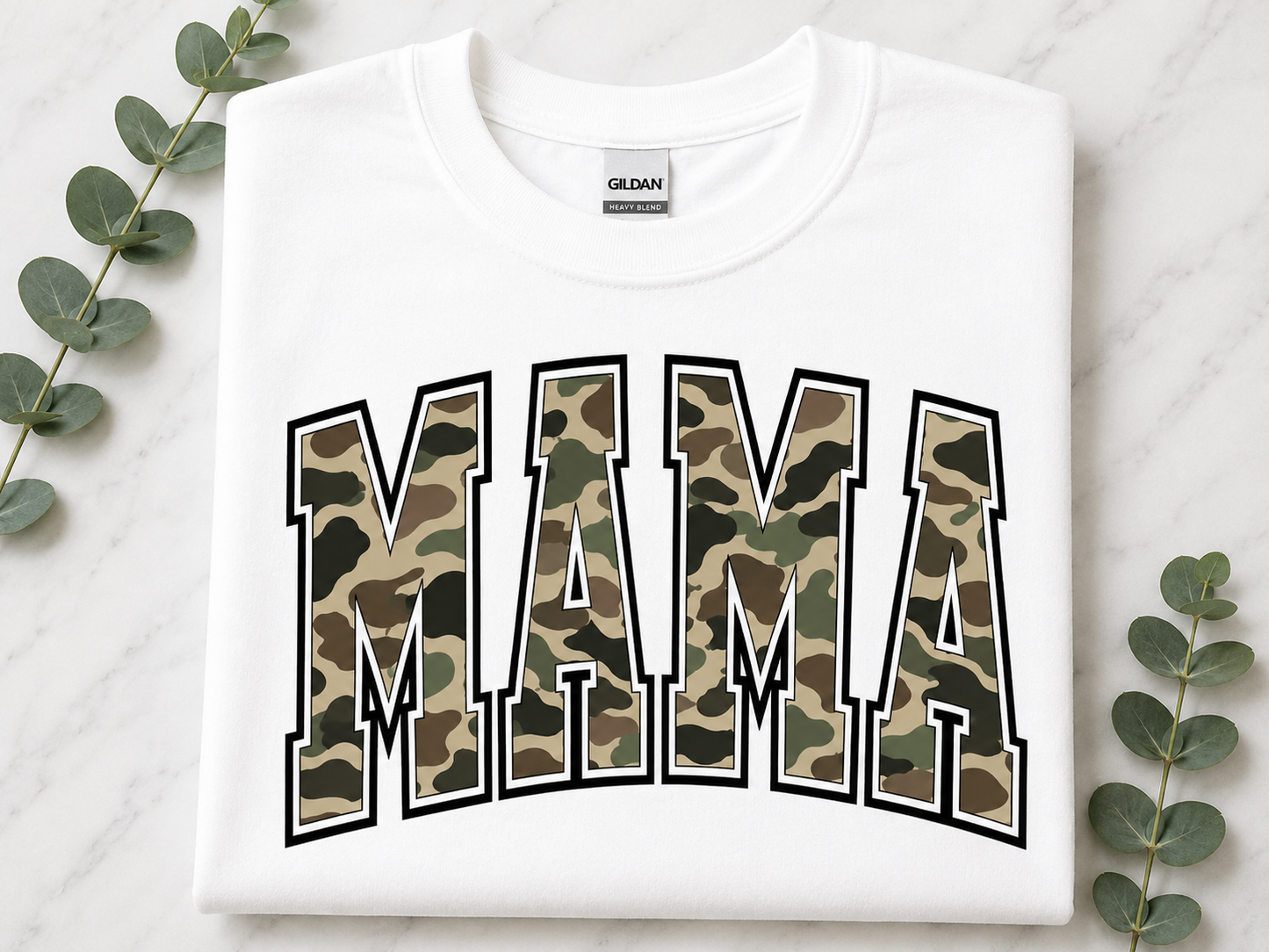 Mama Camo Crewneck Sweatshirt – Camouflage Graphic Mama Pullover, Mother's Day Gift