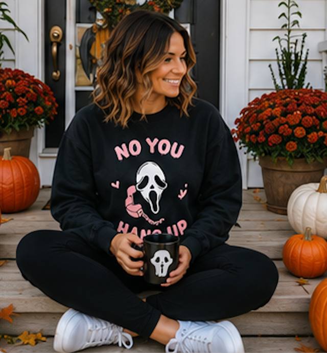 Scream Face "No You Hang Up" Crewneck Sweatshirt