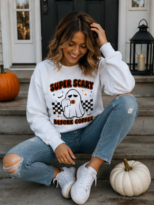 'Super Scary Before Coffee' T-Shirt
