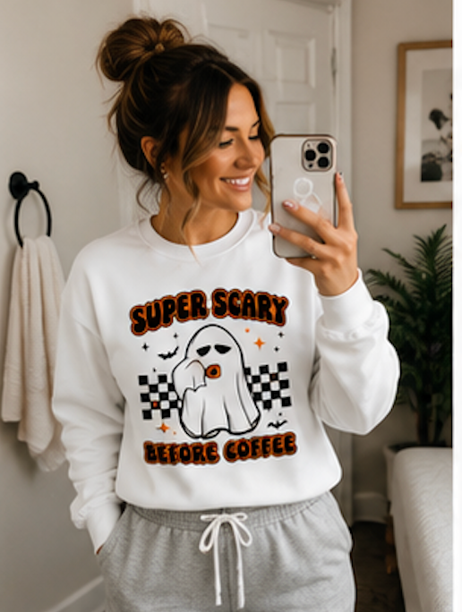 'Super Scary Before Coffee' T-Shirt