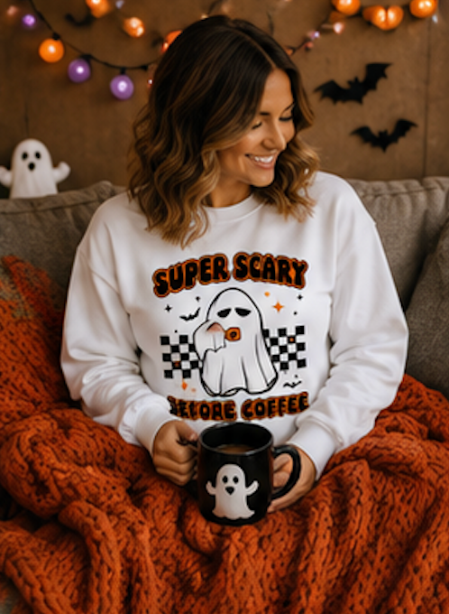 Super Scary Before Coffee Sweatshirt