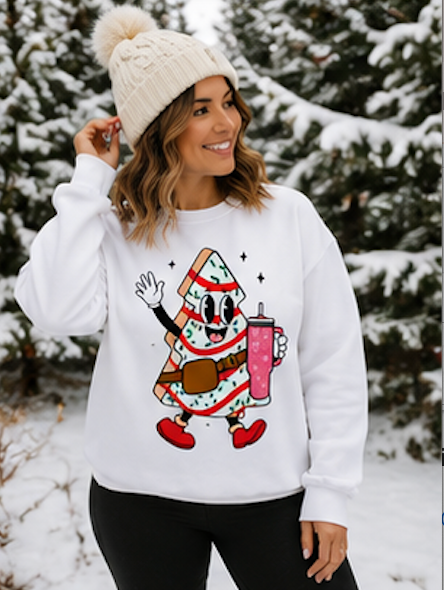 Christmas Tree Cake Crewneck Sweatshirt