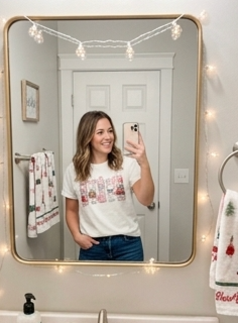 Christmas Patch Crewneck Sweatshirt — ‘Merry Christmas’ Holiday Graphic