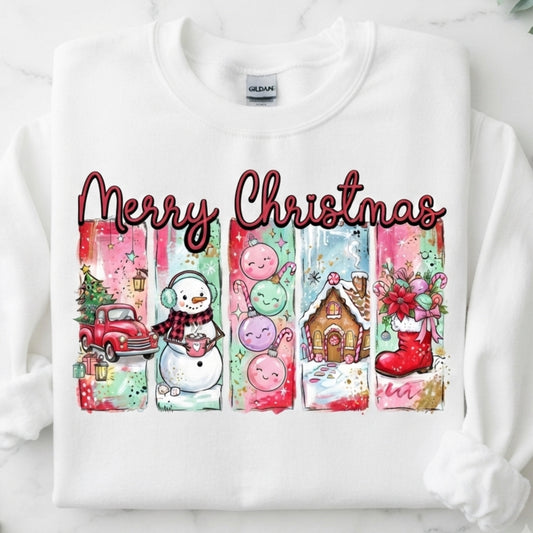 Merry Christmas Holiday Snowman, Gingerbread & Cookie Design