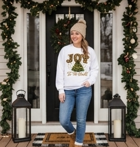 Copy of Merry Christmas T-Shirt — Festive Holiday Graphic Tee with Ornaments & Pinecones