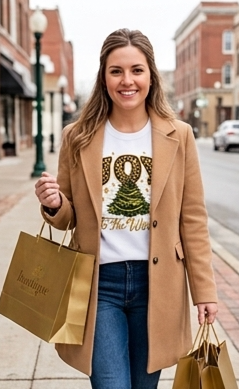 Joy To The World Christmas Sweatshirt — Leopard Print Tree Holiday Crewneck
