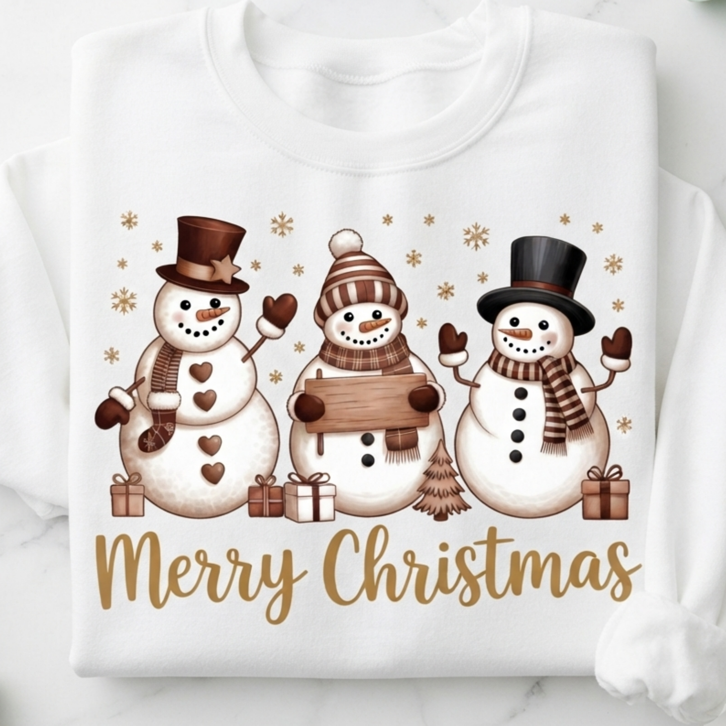 Christmas Snowman Crewneck Sweatshirt – Merry Christmas Holiday Pullover