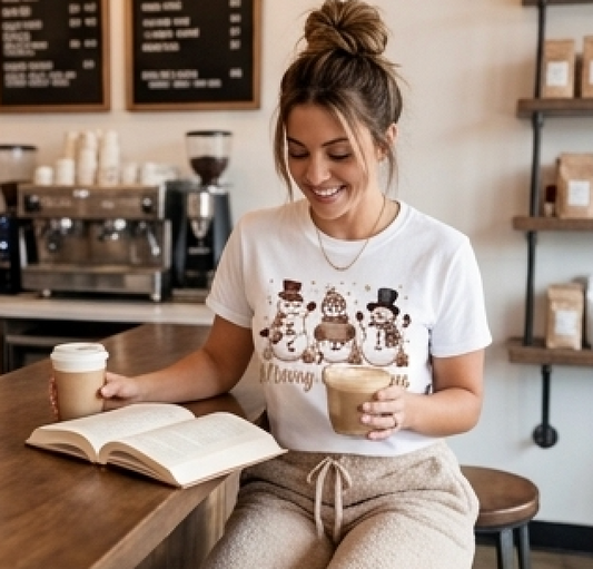 Christmas Snowmen T-Shirt - Merry Christmas Cute Winter Holiday Tee