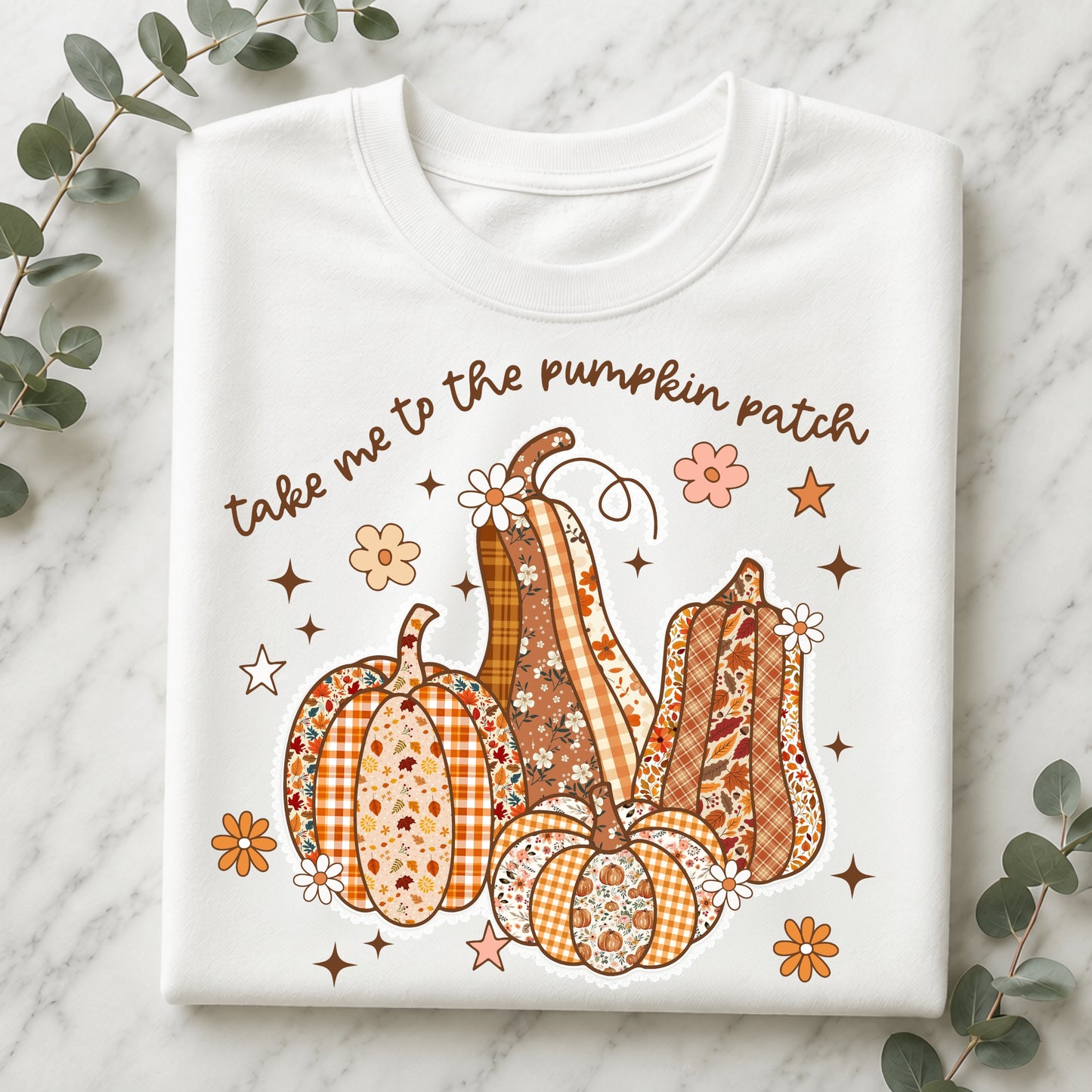 Pumpkin Patch Gourd Crewneck Sweatshirt – "Take Me to the Pumpkin Patch" Fall Pullover
