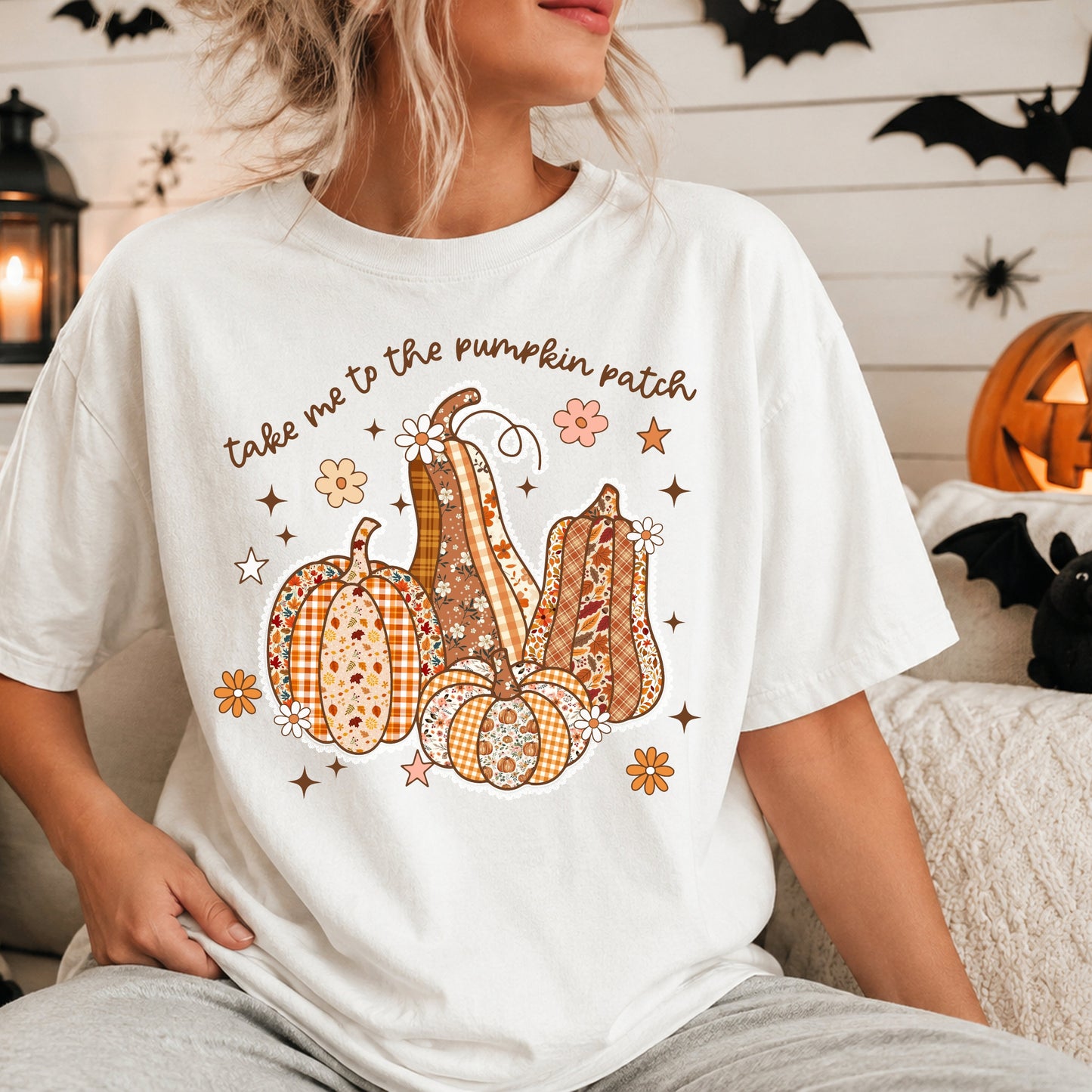 Pumpkin Patch gourd Graphic T-Shirt — "Take Me to the Pumpkin Patch" Fall Tee