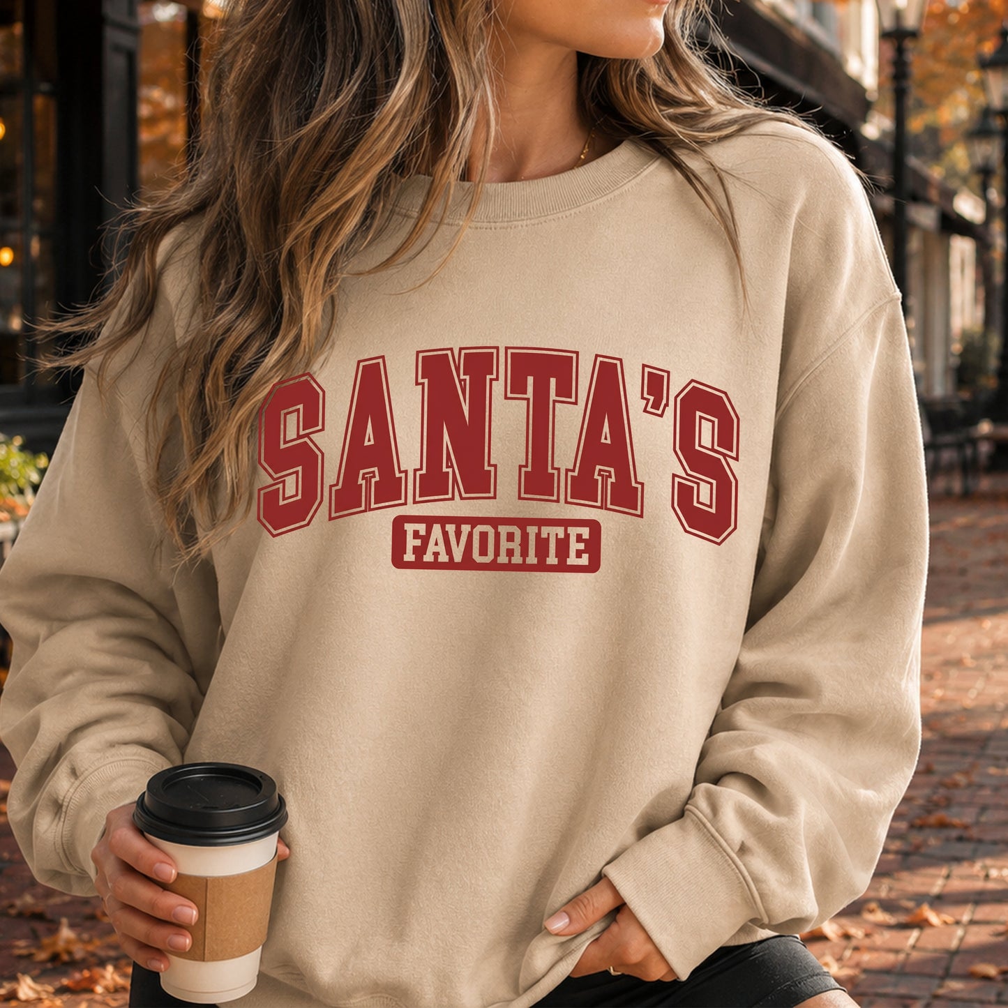 Santa's Favorite Crewneck Sweatshirt – Cozy Holiday Christmas Pullover