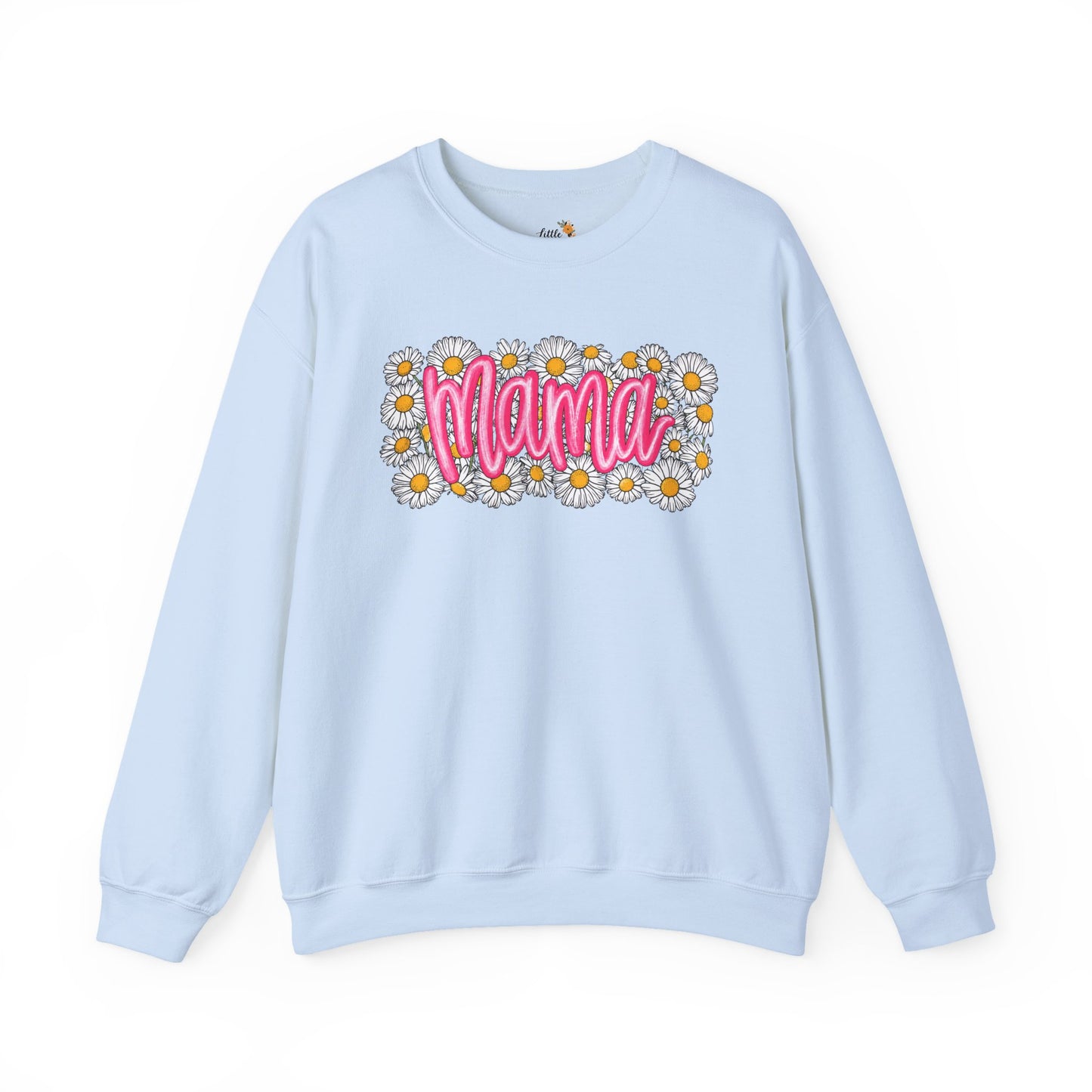 Pink Daisy Mama Sweatshirt • Floral Mama Crewneck • Spring Mama Graphic Sweatshirt • Cute Motherhood Cozy Outfit