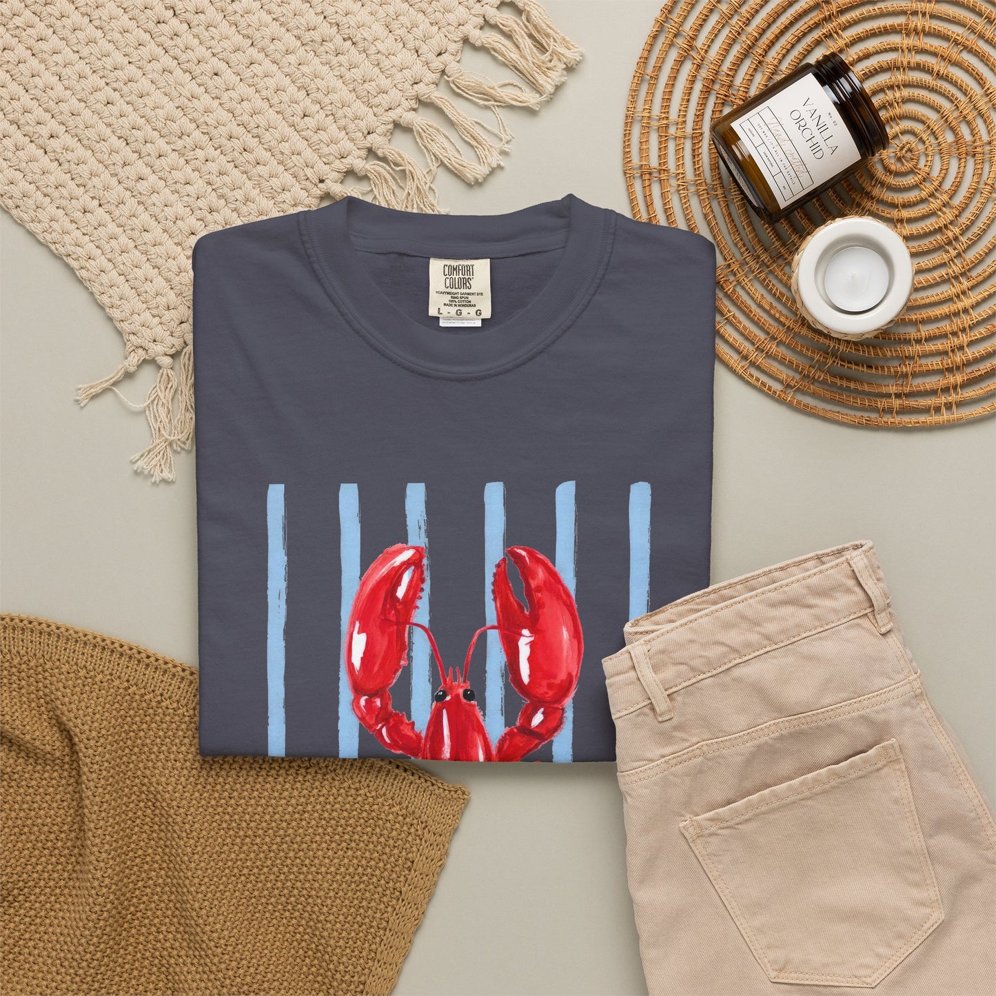 Coastal Lobster Graphic Tee • Beach Vacation Shirt • Summer Coastal Tee • Preppy Beach Shirt • Summer Vacation Outfit