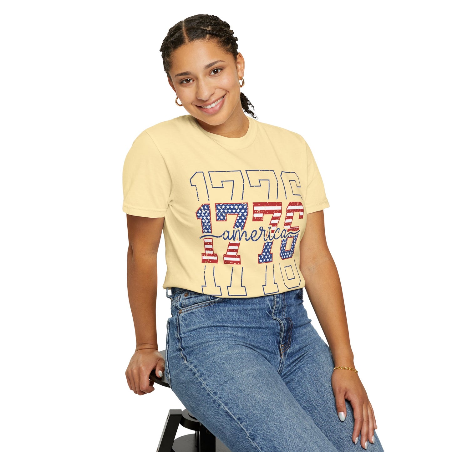 1776 Red White Blue Fourth of July T-Shirt • Vintage Patriotic Graphic Tee