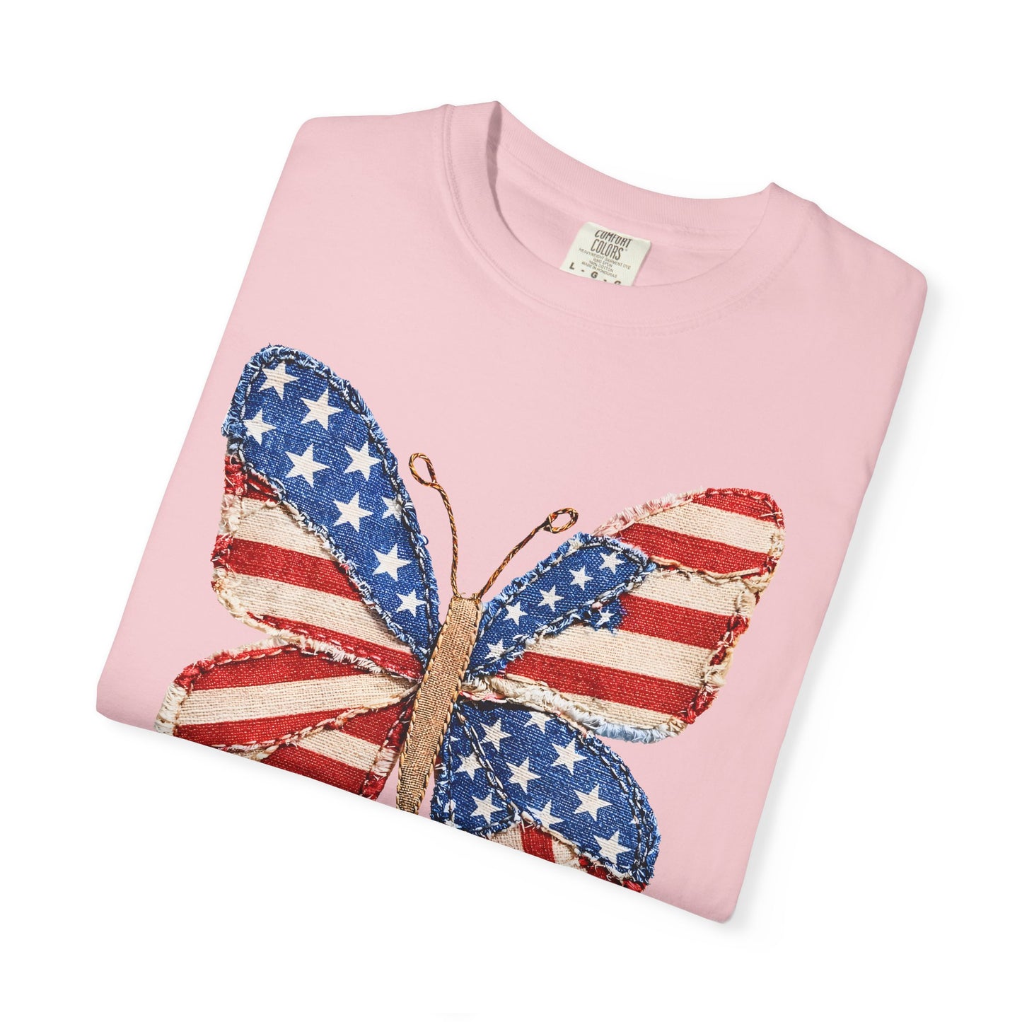 4th of July Butterfly Shirt • Patriotic Butterfly Tee • Vintage Americana Red White Blue Graphic