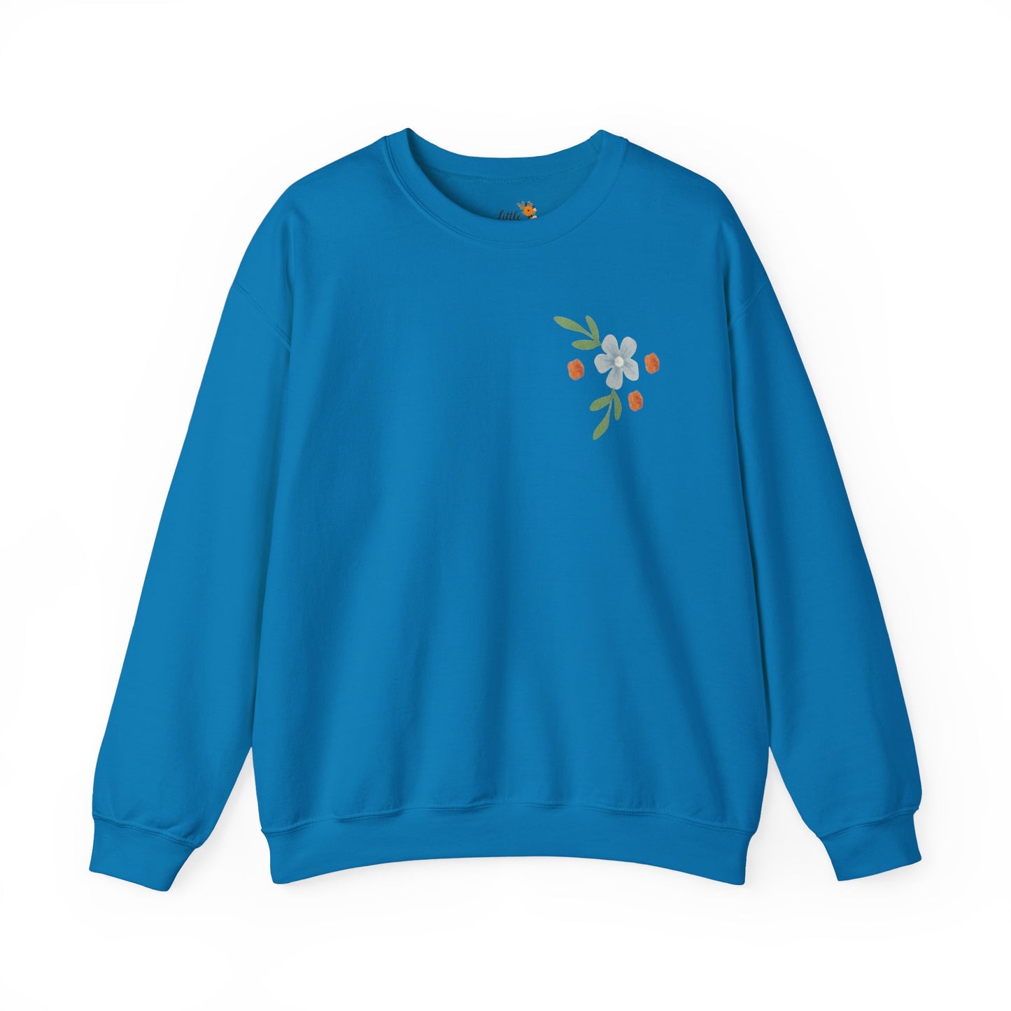 Easter Landscape Faith Sweatshirt (Front & Back) • Christian Mountain Cross Crewneck • Floral Resurrection Scene Graphic