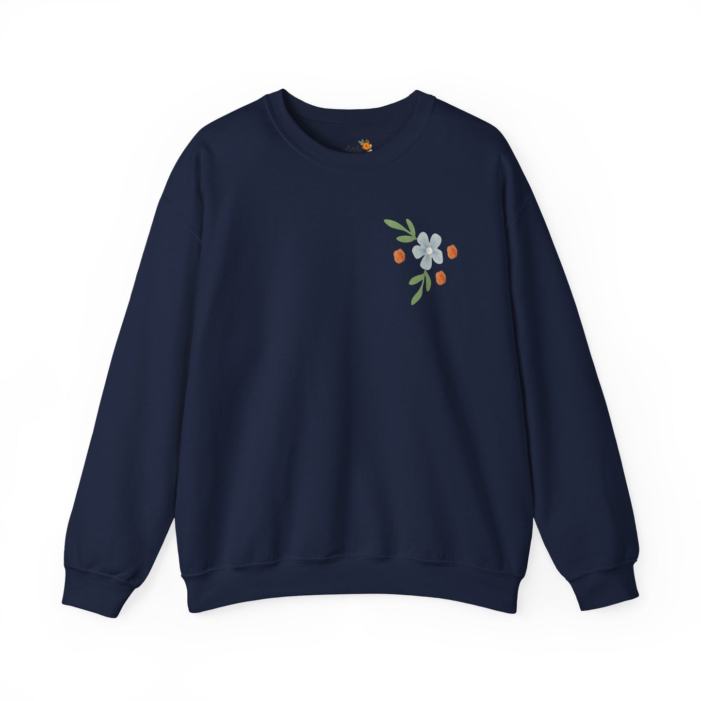 Easter Landscape Faith Sweatshirt (Front & Back) • Christian Mountain Cross Crewneck • Floral Resurrection Scene Graphic