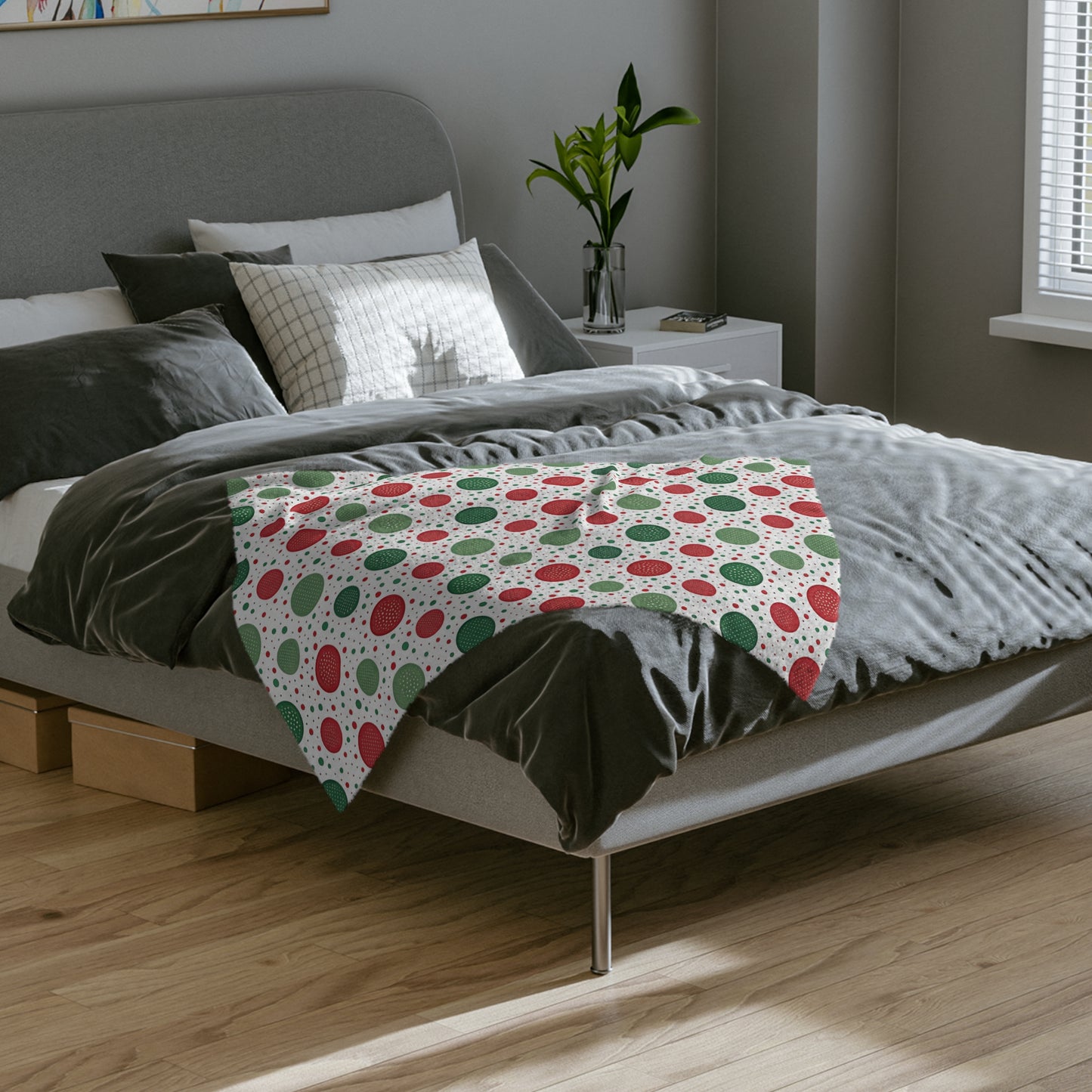 Holiday Polka Dot Blanket