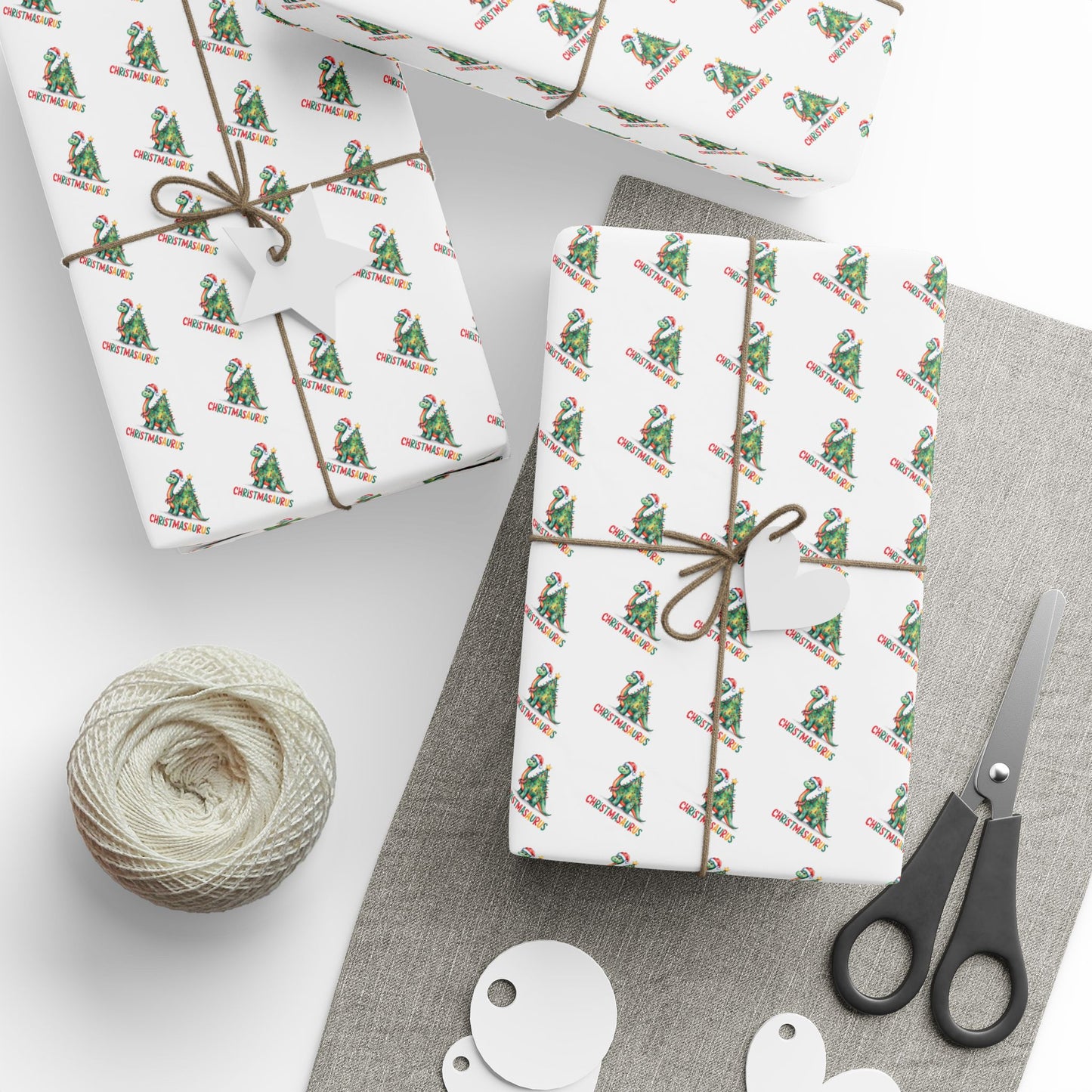 Christmasaurus Wrapping Paper & Blanket | Cute Dinosaur Christmas Design | Festive Holiday Gift Wrap | Kids Christmas Decor & Gift Idea