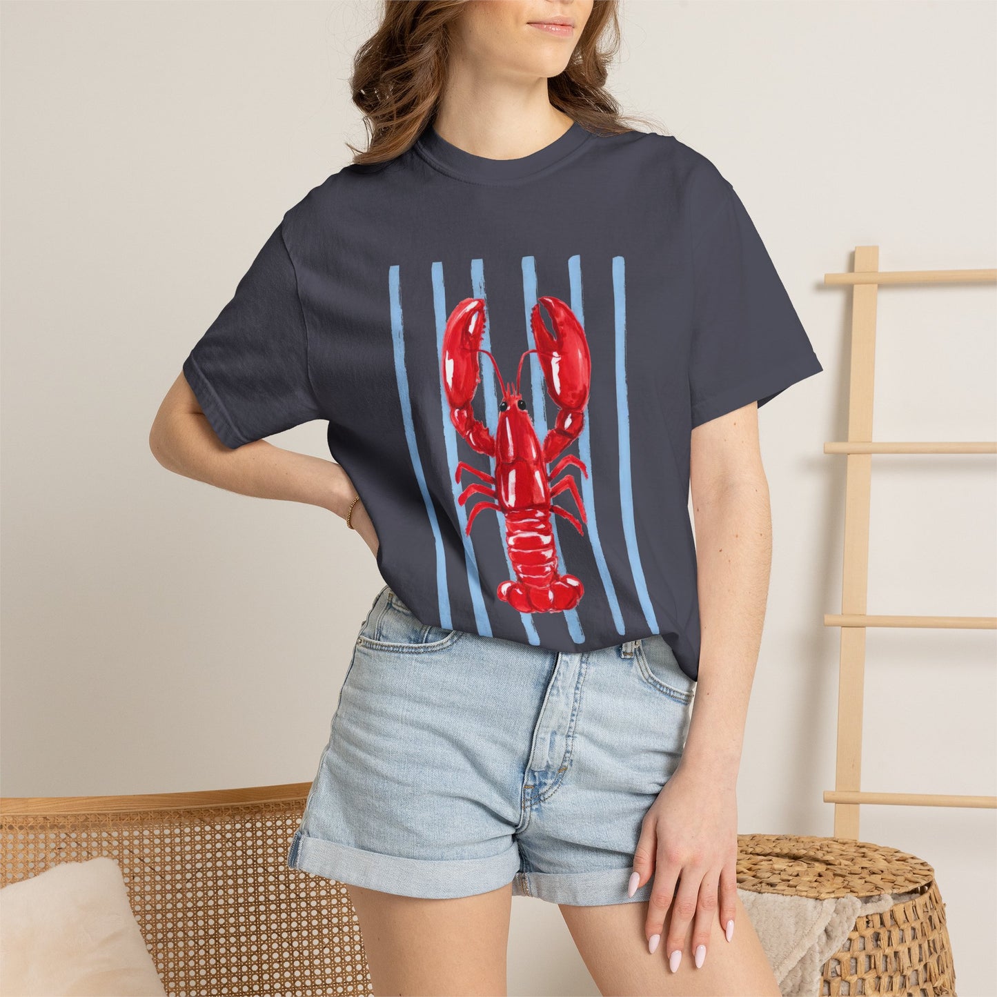 Coastal Lobster Graphic Tee • Beach Vacation Shirt • Summer Coastal Tee • Preppy Beach Shirt • Summer Vacation Outfit