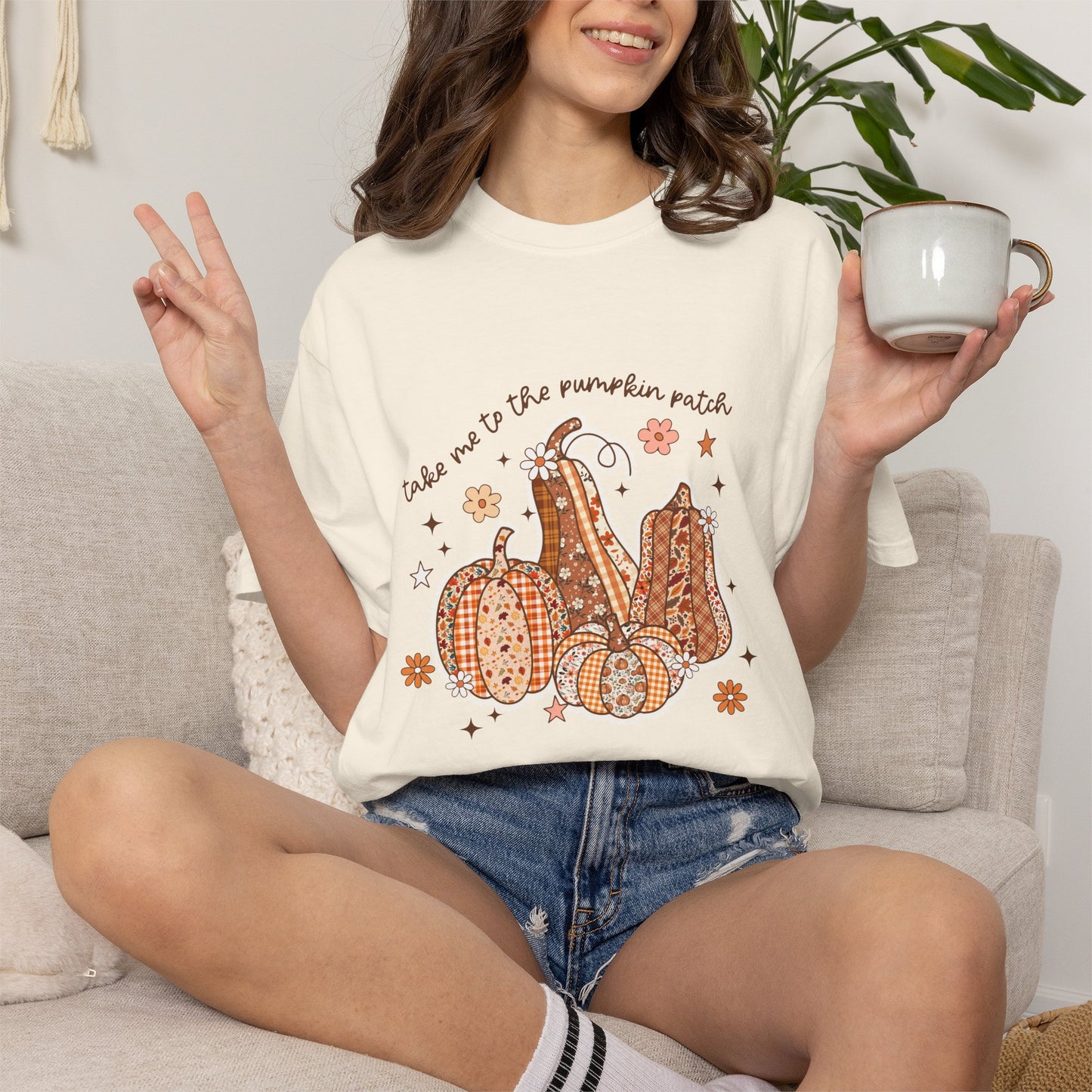 Pumpkin Patch gourd Graphic T-Shirt — "Take Me to the Pumpkin Patch" Fall Tee