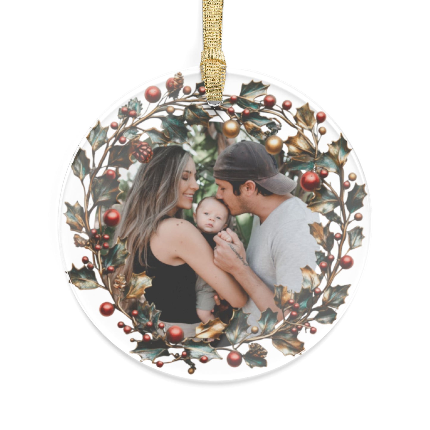 Personalized Acrylic Christmas Ornaments - Custom Family Photo Decoration