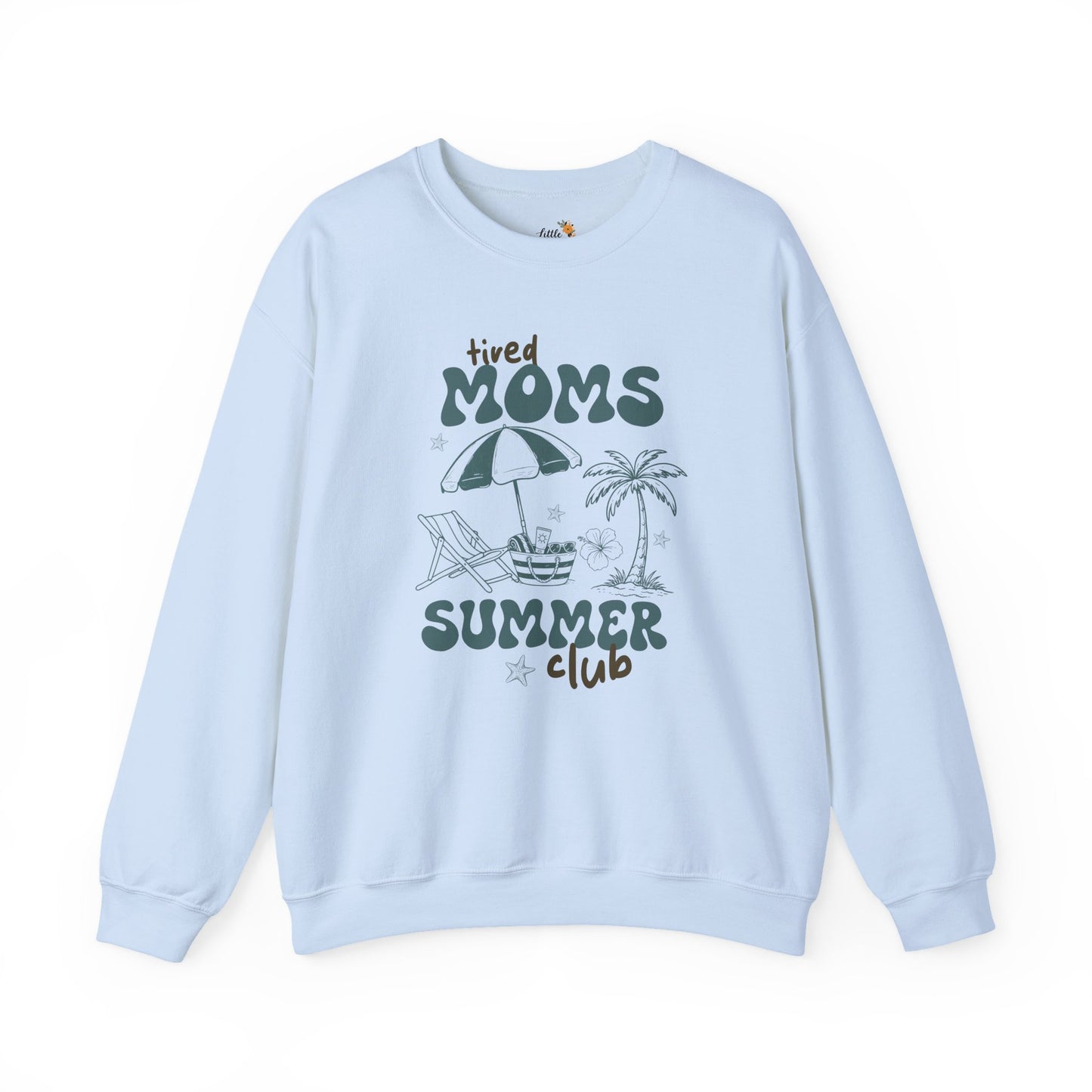 Tired Moms Summer Club Crewneck • Beach Vacation Mom Sweatshirt • Pool Day Mama Cozy Sweatshirt