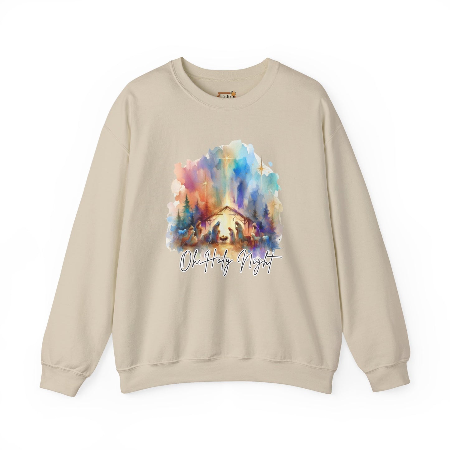 The Greatest Gift of All Nativity Sweatshirt | Watercolor Christmas Decor | Faith Wall Art | Holy Family Gift | Christian Holiday Collection