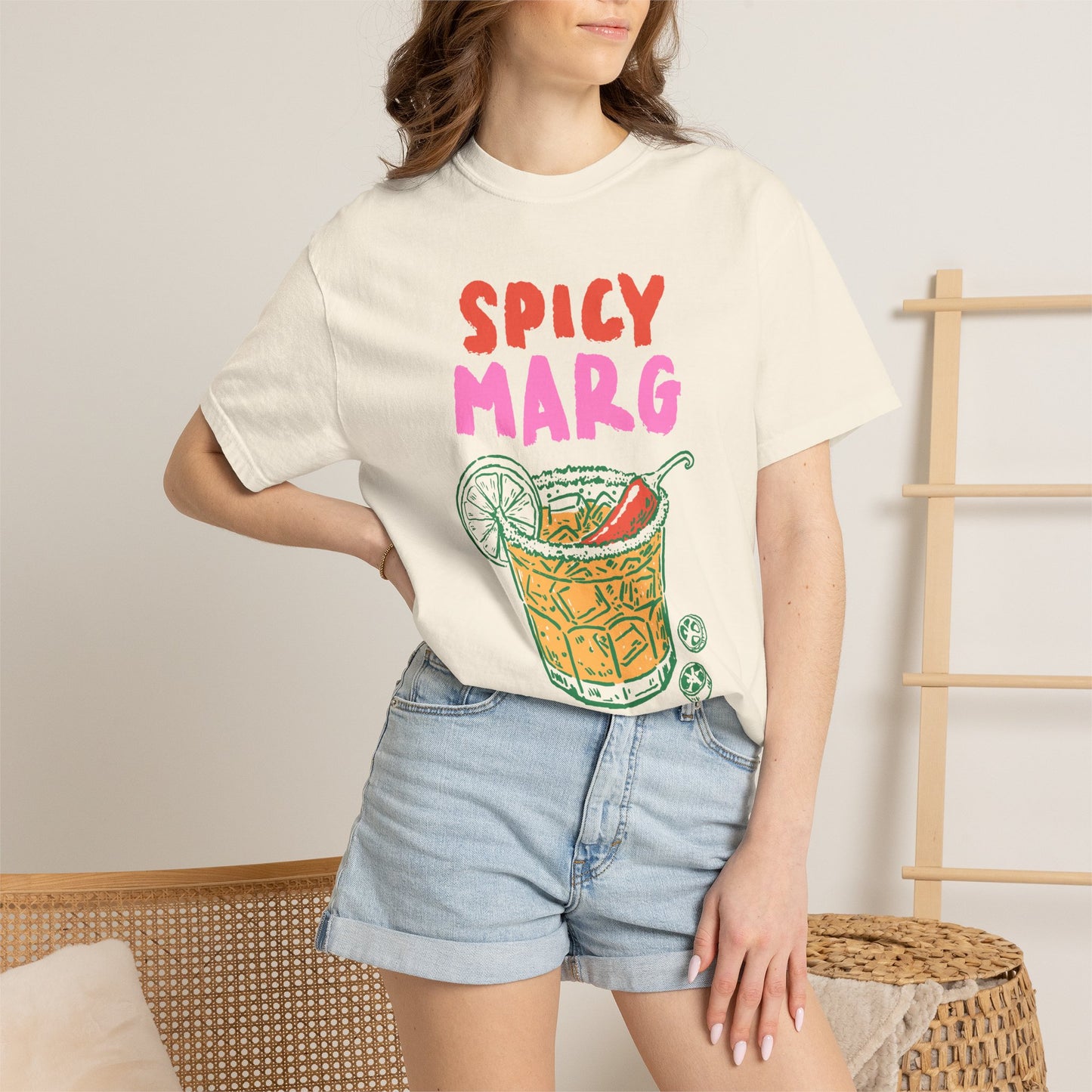 Spicy Marg Graphic Tee • Margarita Summer Shirt • Girls Night Beach Tee • Summer Vacation Outfit • Fiesta Shirt