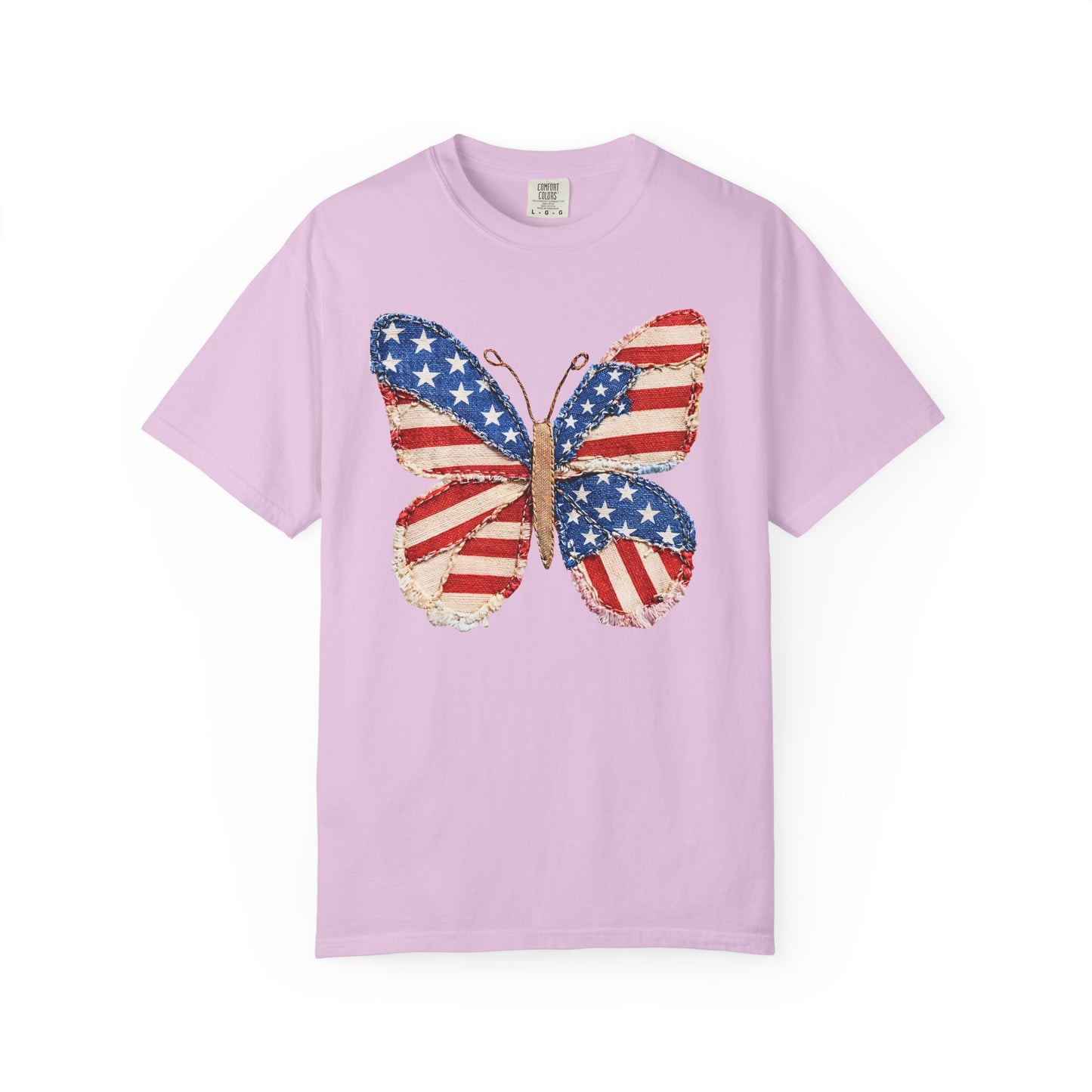 4th of July Butterfly Shirt • Patriotic Butterfly Tee • Vintage Americana Red White Blue Graphic