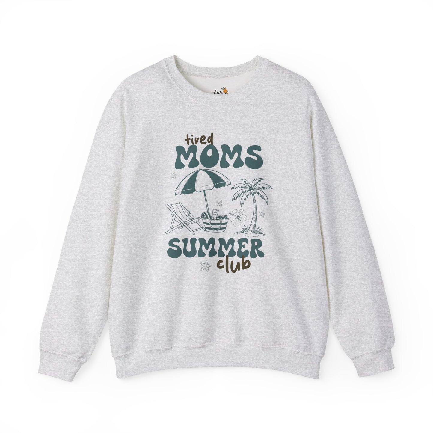 Tired Moms Summer Club Crewneck • Beach Vacation Mom Sweatshirt • Pool Day Mama Cozy Sweatshirt