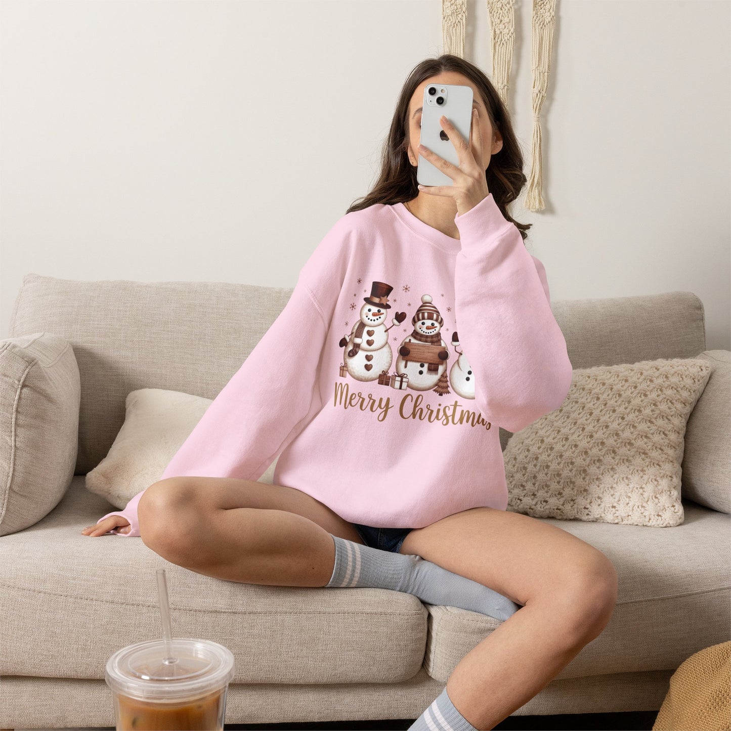 Christmas Snowman Crewneck Sweatshirt – Merry Christmas Holiday Pullover