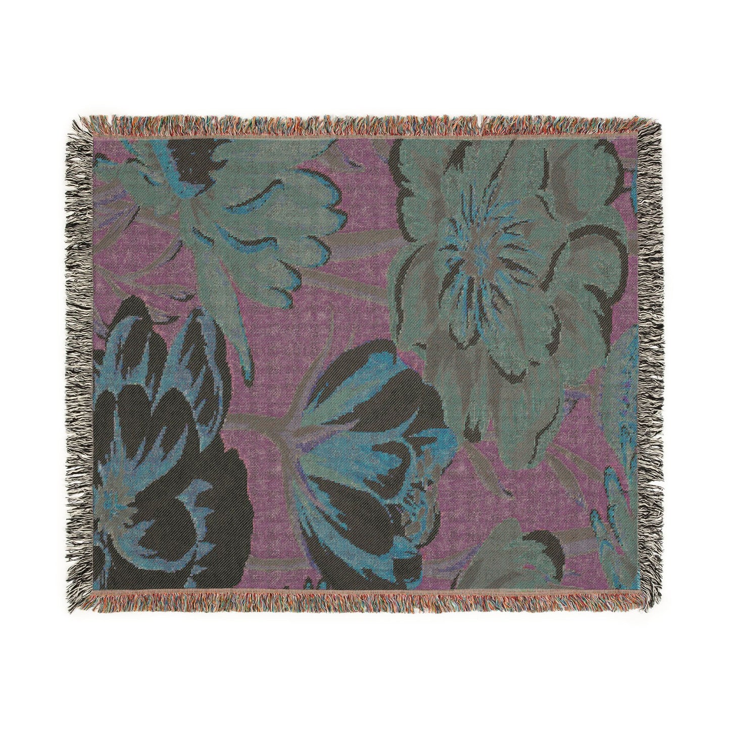 Floral Tulip Woven Blanket — Cozy Garden Throw