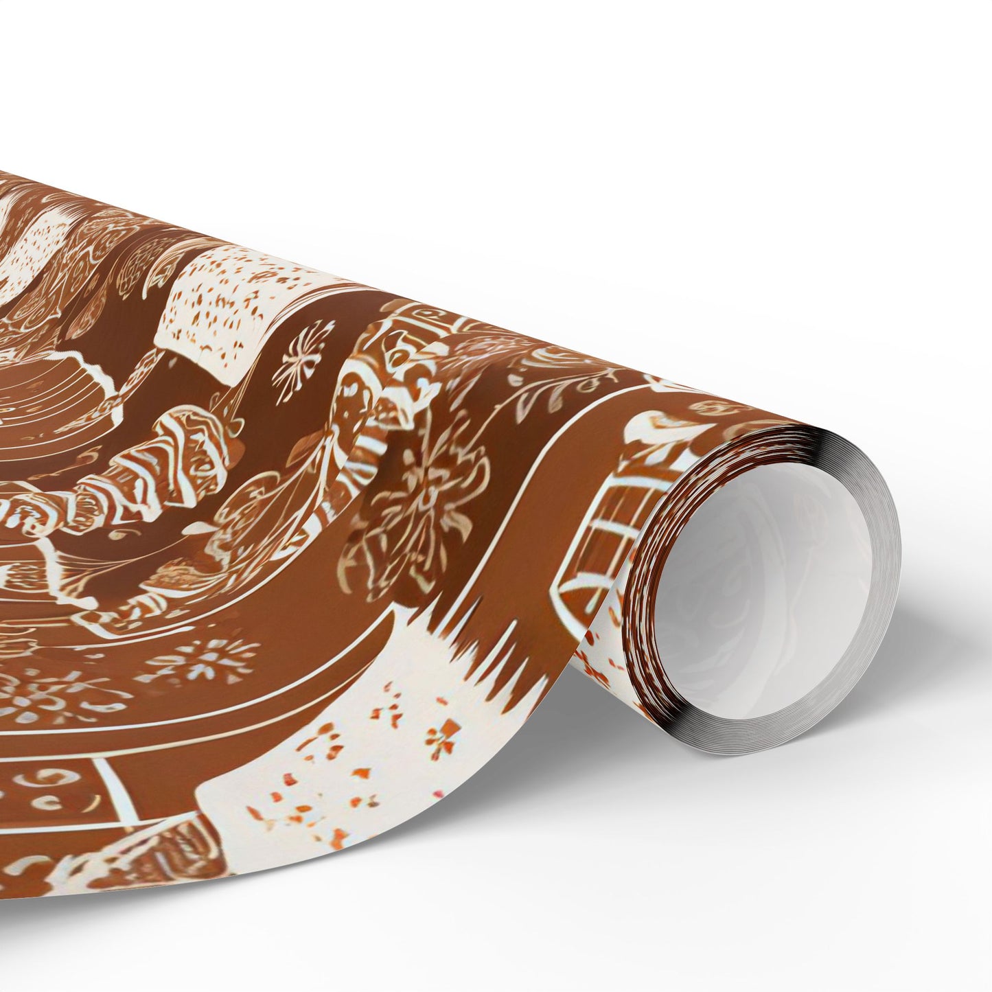 Gingerbread Village Christmas Blanket & Wrapping Paper | Brown & White Icing Cookie Houses | Cozy Holiday Gift Wrap | Winter Home Décor