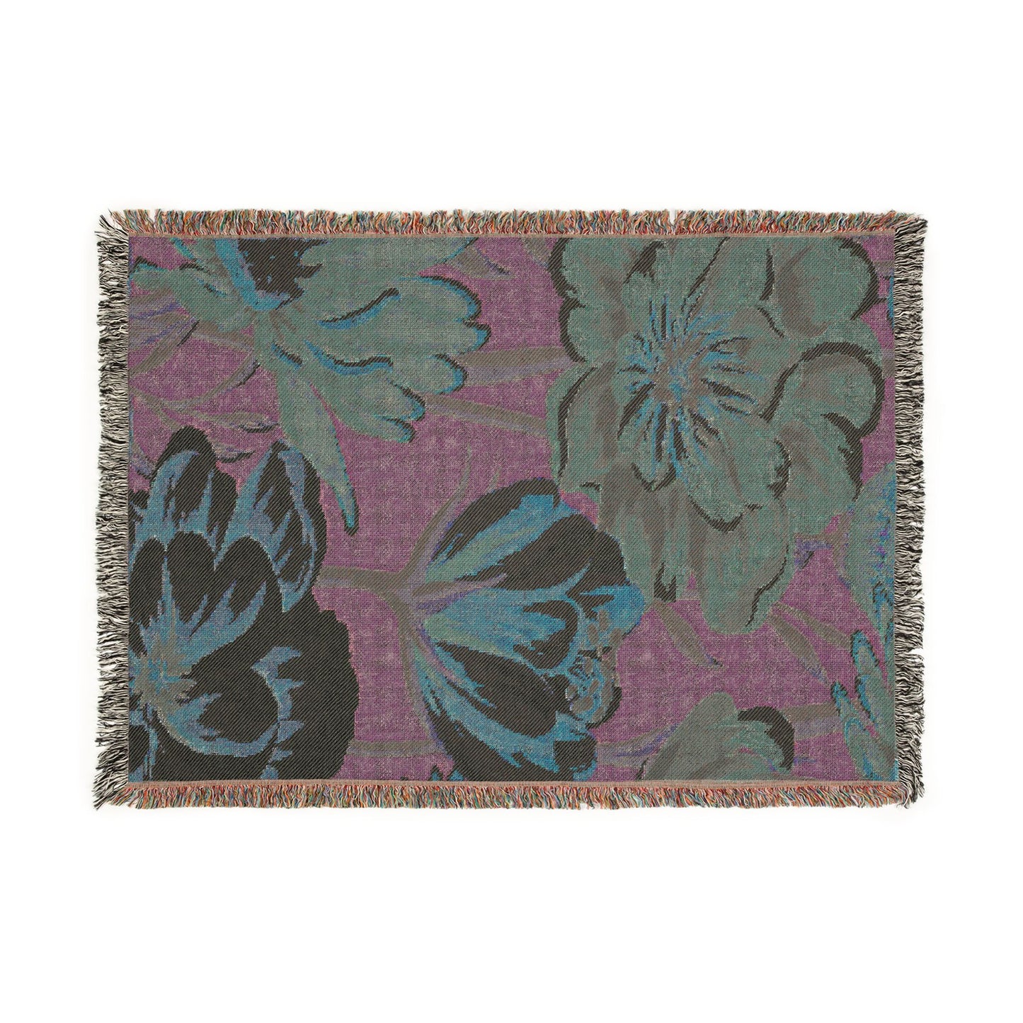 Floral Tulip Woven Blanket — Cozy Garden Throw