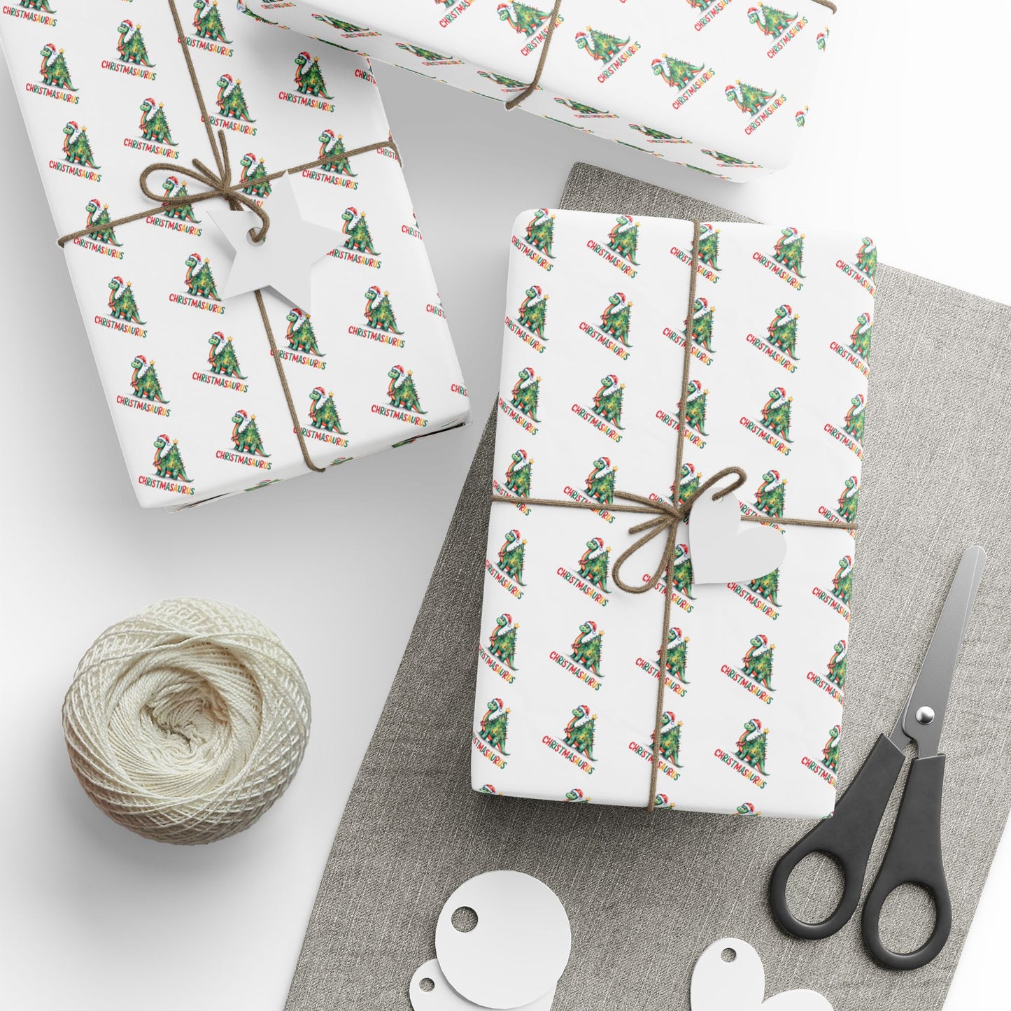Christmasaurus Wrapping Paper & Blanket | Cute Dinosaur Christmas Design | Festive Holiday Gift Wrap | Kids Christmas Decor & Gift Idea