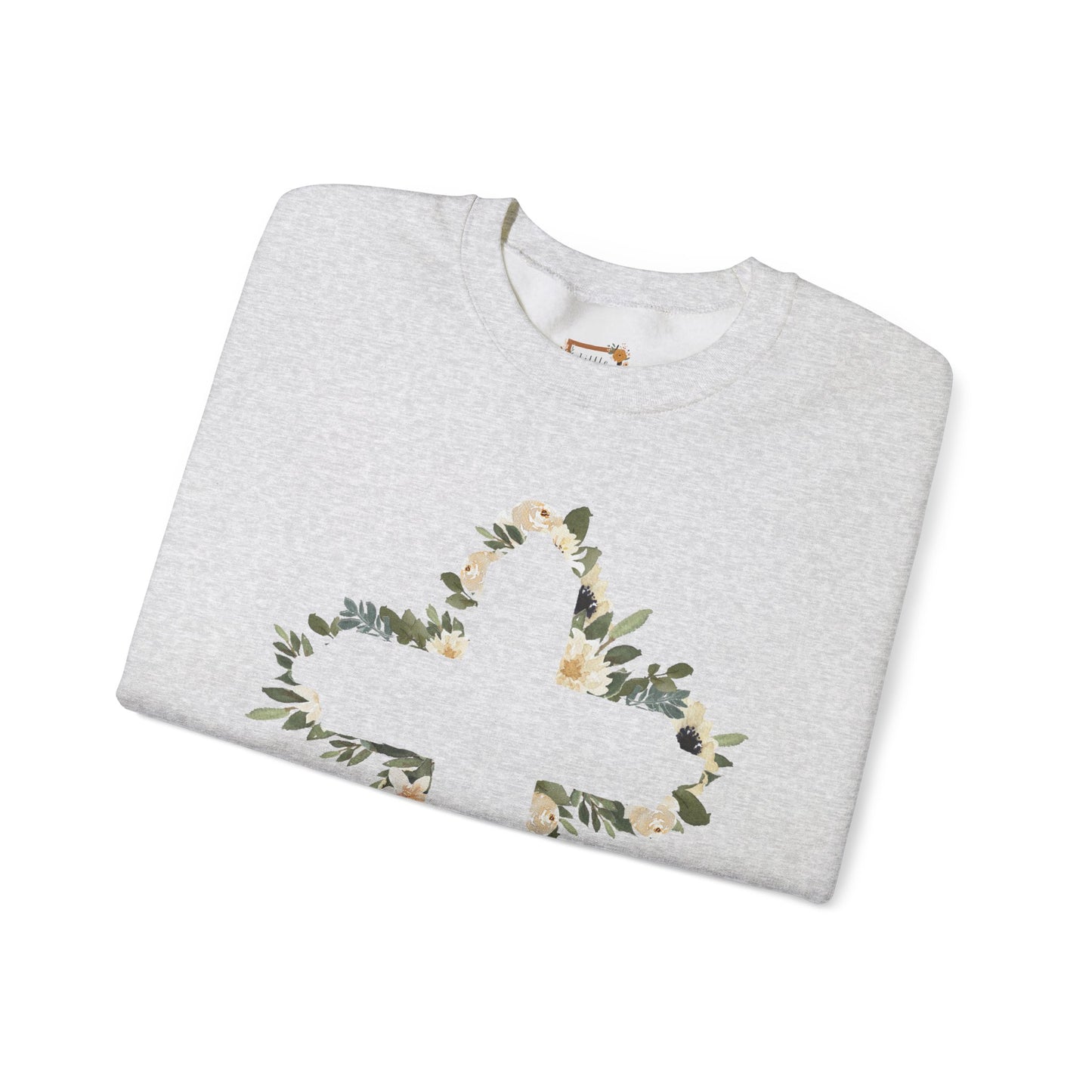 Floral Cross Crewneck Sweatshirt — Christian Faith Floral Pullover