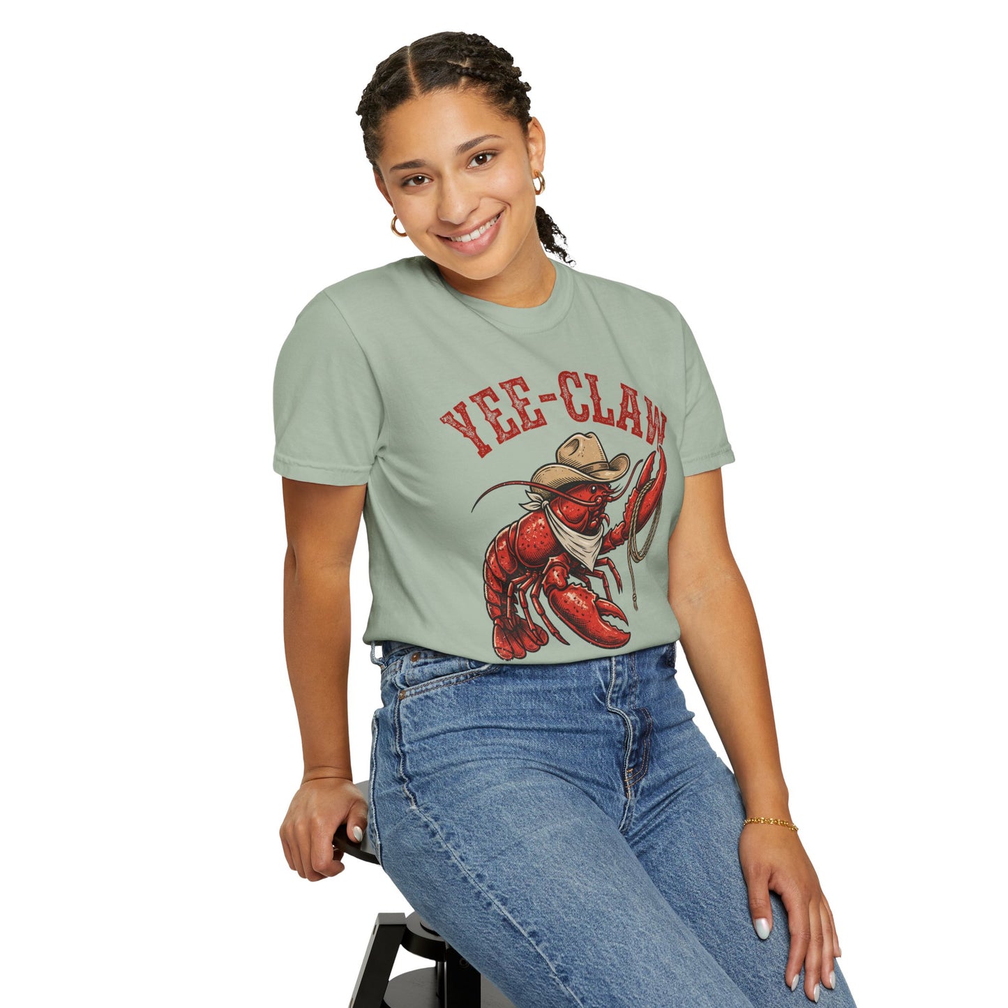 Yee Claw Lobster T-Shirt • Funny Western Cowboy Tee • Country Humor Graphic Shirt