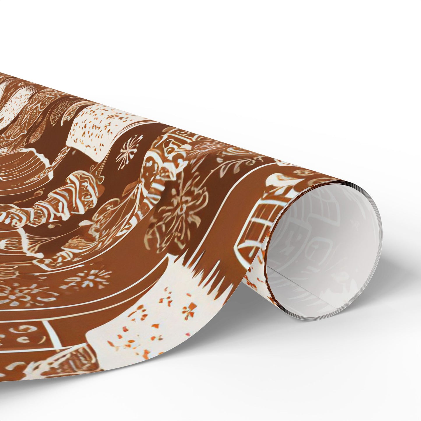 Gingerbread Village Christmas Blanket & Wrapping Paper | Brown & White Icing Cookie Houses | Cozy Holiday Gift Wrap | Winter Home Décor